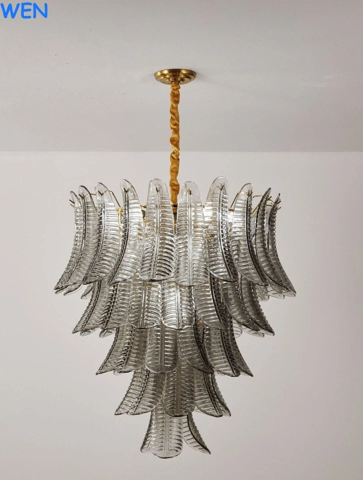 French Style luxury Glass LED Chandelier for Dining Room Living Room Villa Light - Image 4 of 4