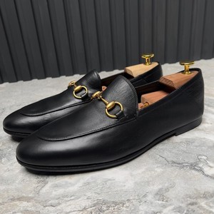 GUCCI BRIXTON Black Leather Horsebit Loafers US 8 Gucci 7.5 Jordaan $1100 Gucci | Shoes | Gucci Brixton Black Leather Horsebit Mens  main image 4