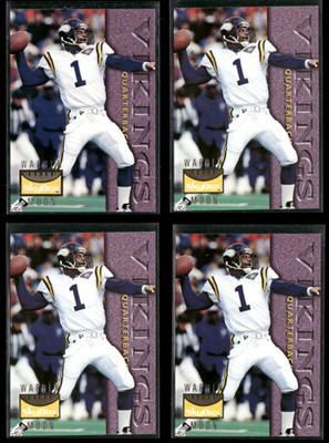 1995 Skybox Warren Moon #78 - Minnesota Vikings - Lot of 4