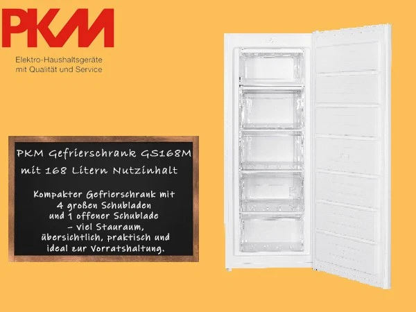 PKM Gefrierschrank Eisschrank 168L weiß Tiefkühler 55 cm breit leise - Bild 2 von 4