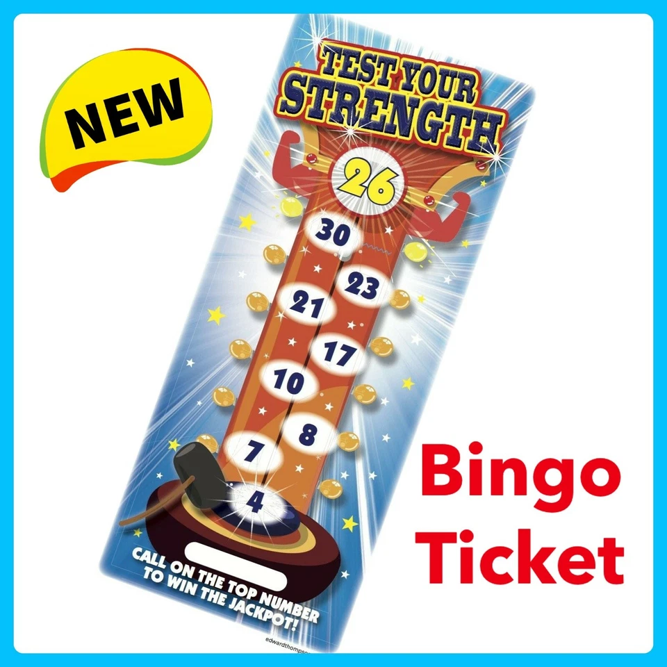 Bingo Flyers Hoy Bingo Test Your Strength Ring the Bell Bingo Sheet Bingo 100 