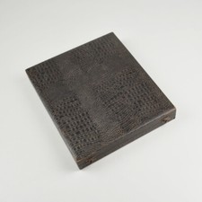 Vintage Besteckkasten - alte Besteck Schatulle - Kroko / Reptiloptik - Schachtel