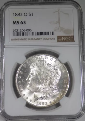 1883-O Morgan Silver Dollar NGC graded MS 63