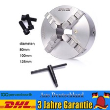Drehfutter Drehbank Chuck 4 Backenfutter 80/100/125/160mm Vierbackenfutter DHL