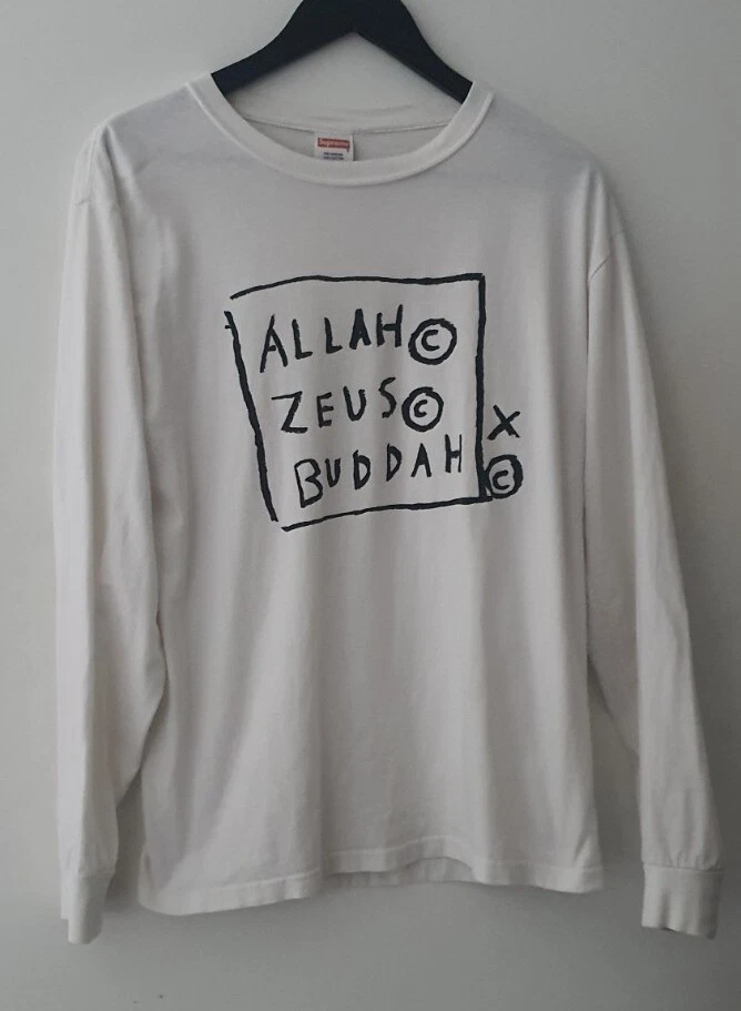 FW13 Supreme Jean Michel Basquiat Weiß L/S T Shirt Vintage 2013 Selten