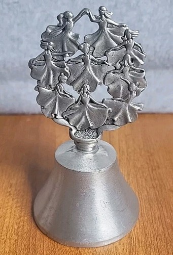 Woodbury Pewter Bell 9 Ladies Dancing Twelve Days of Christmas Collection USA - Picture 1 of 5