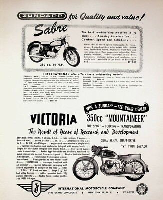 1955 Zundapp Sabre Victoria Mountaineer International Vintage