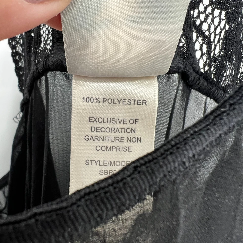 Vestido In Bloom by Jonquil Para Mujer M Camisón Babydoll Sexy Encaje Malla Encaje Negro Foto 4 de 4