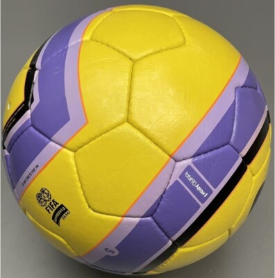 premier league ball yellow and purple