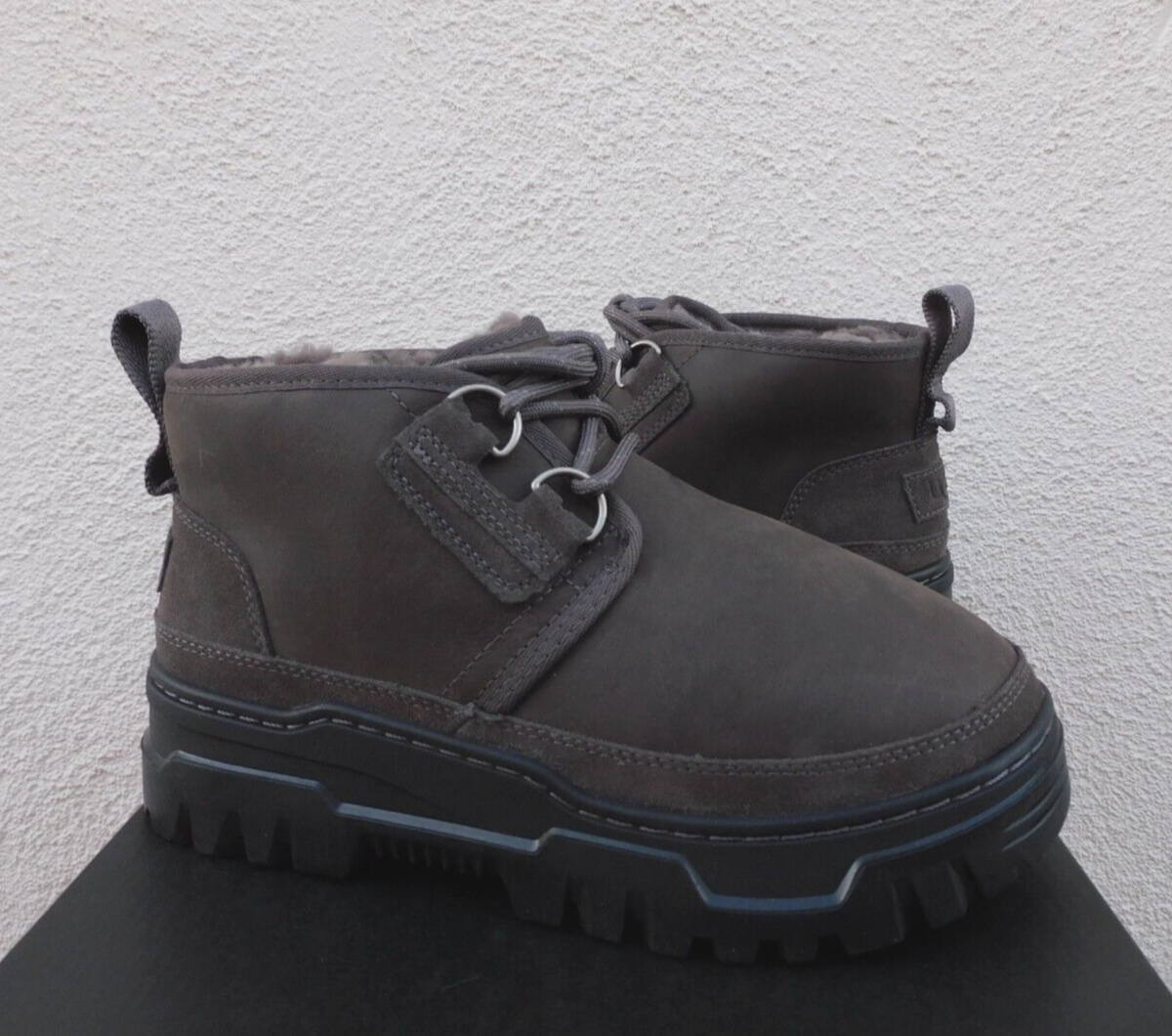 UGG NEUMEL TRAILGAZER WATERPROOF LEATHER/ WOOL BOOTS, MEN US 9