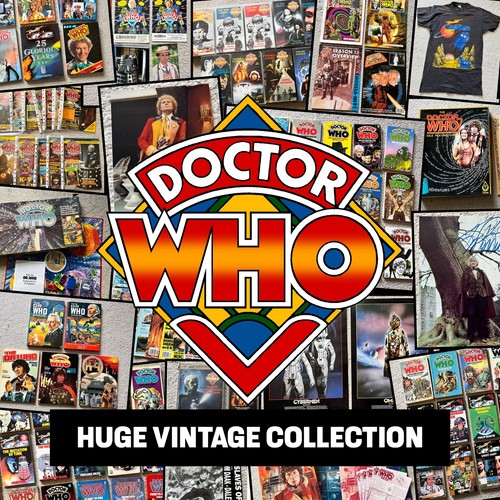 Dr Who Collection; Target Books, Magazines, VHS, Games, Signed Photos