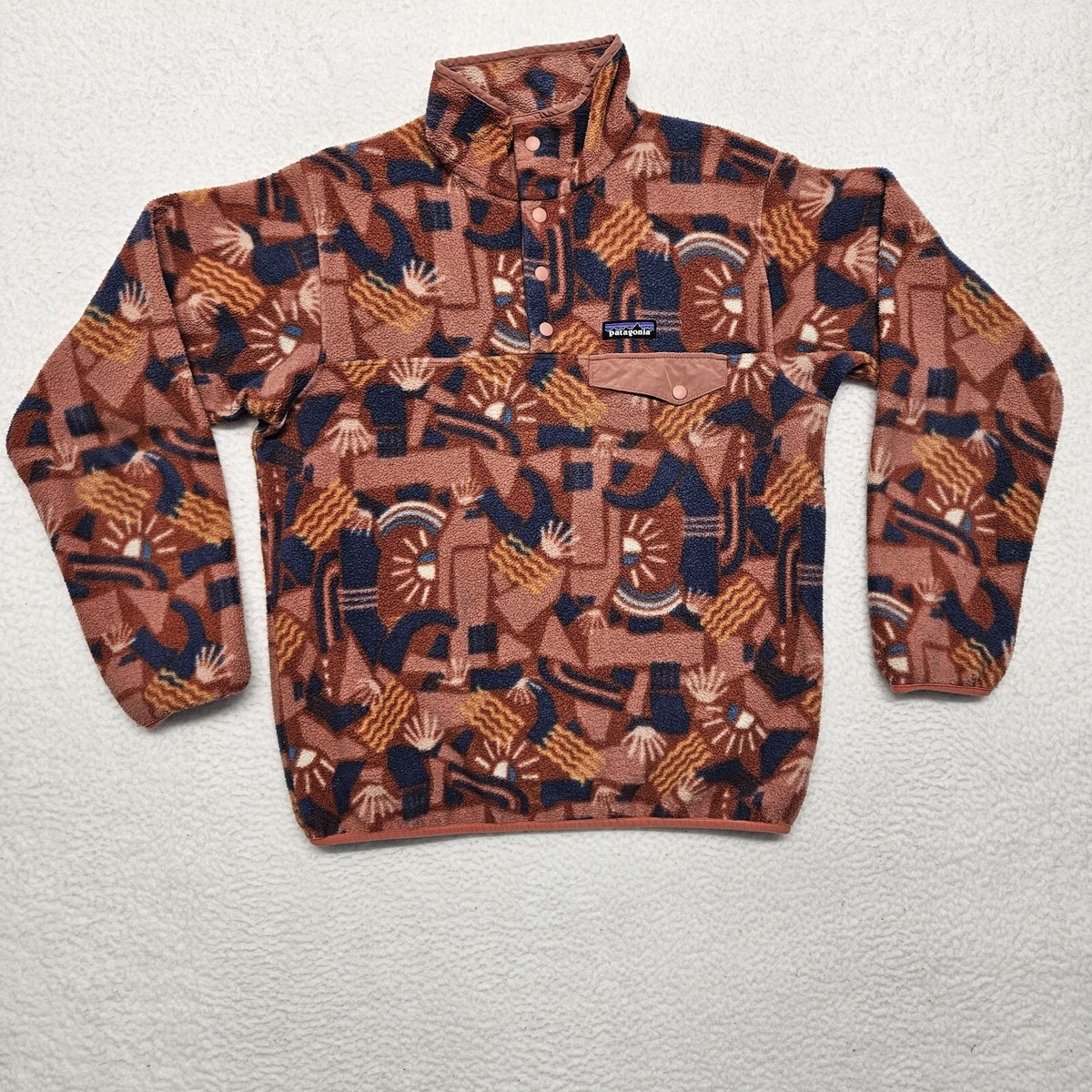 Patagonia Synchilla Canyon Block Big Sisu Small Geometric Fleece