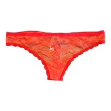 NWT Adore Me Cori Allover Lace Thong Panty in Cayenne Sexy Feminine Women's XL