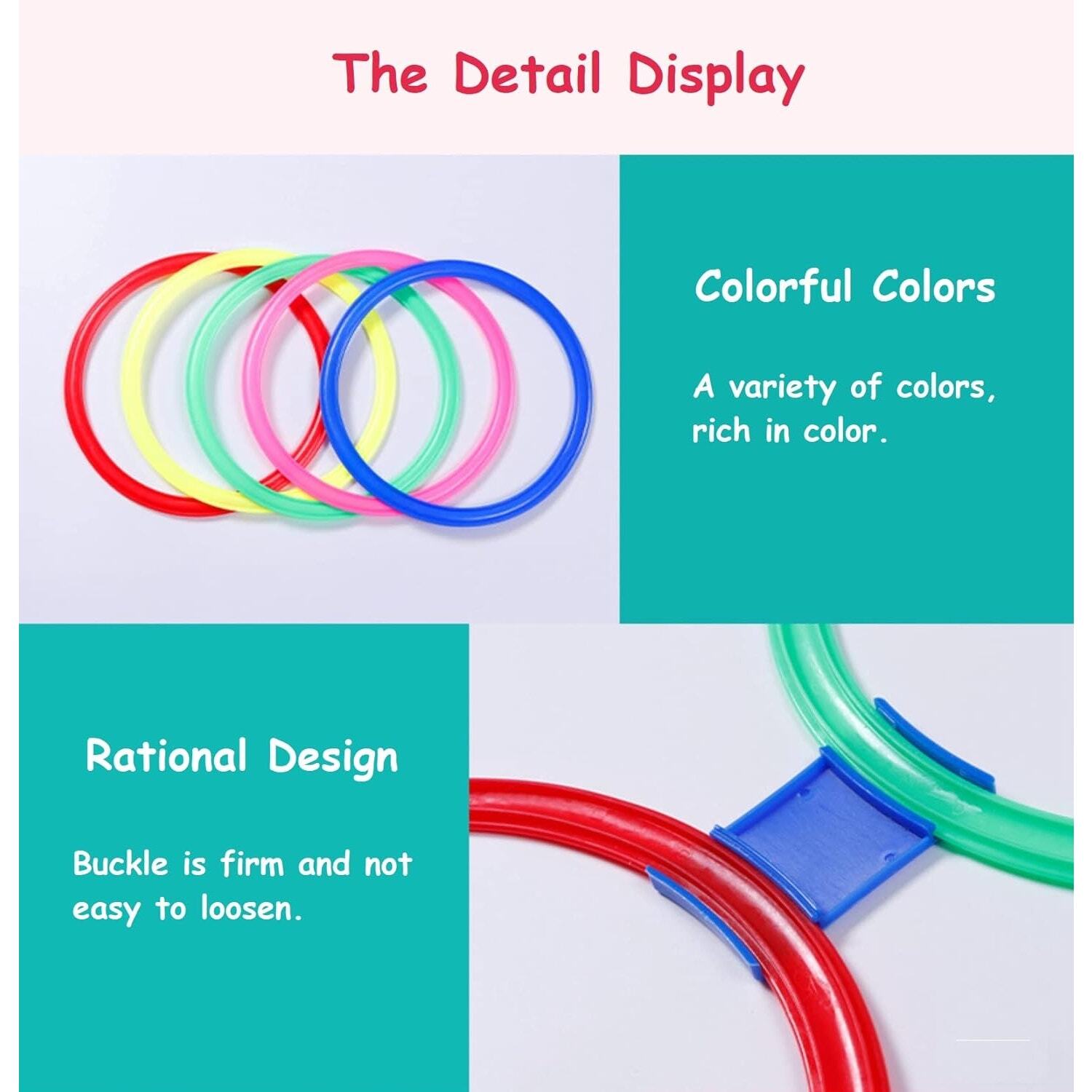 Hopscotch Ring Game Set with 10 Rings & 15 Connectors
