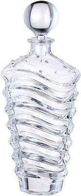Crystalite Bohemia S015-551 Lead-free Crystal Decanter ''Tide'' 13'' Height