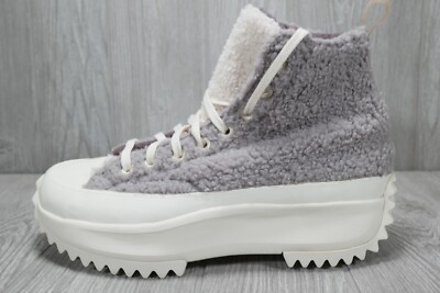 Converse (Run Star Hike) Platform Sherpa Mauve Shoes Women's 9 New 172202C