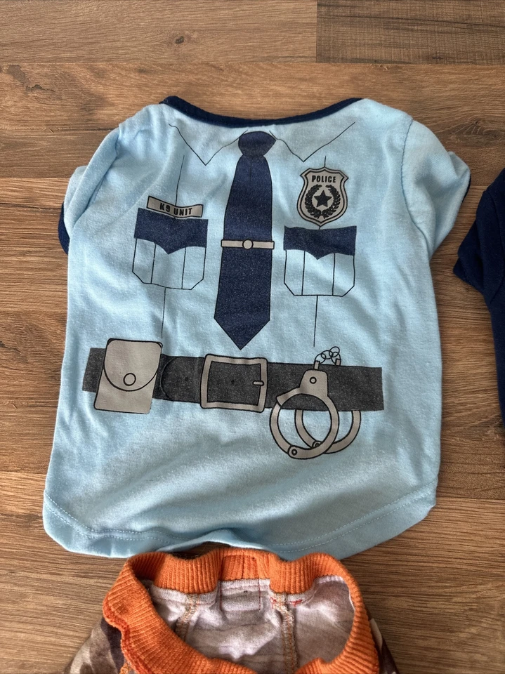 Boy Dog Summer Tshirt Lot 4 Camo Army Pee All Can Pee K9 Unit Cop Coolest M/L - Image 3 of 4