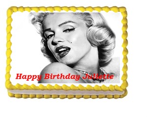 Marilyn Monroe Birthday Party Icing Edible Cake Topper 1 4 Sheet