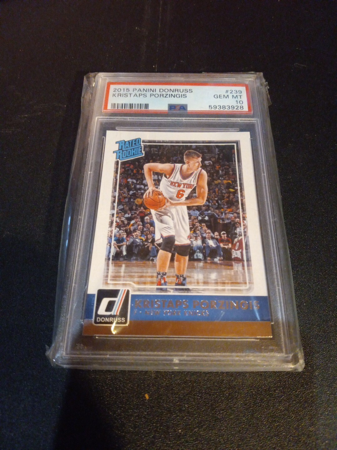 Kristaps Porzingis 2015-16 Panini Donruss RC Rated Rookie #239 - PSA 10 GEM MT