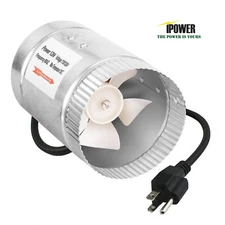 iPower ETL Certified 4" Booster Fan Inline Duct Vent Exhaust Intake Blower