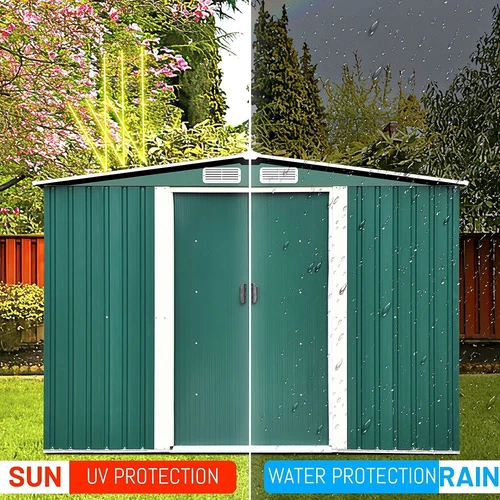 Metal Garden Shed 6 X 4, 8 X 4, 8 X 6, 10 X 8 Garden Storage WITH FREE BASE New - Picture 17 of 58