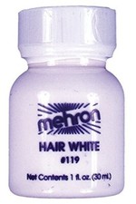 Hair White - 1oz - Santa - Elderly Characters - Theatrical Makeup