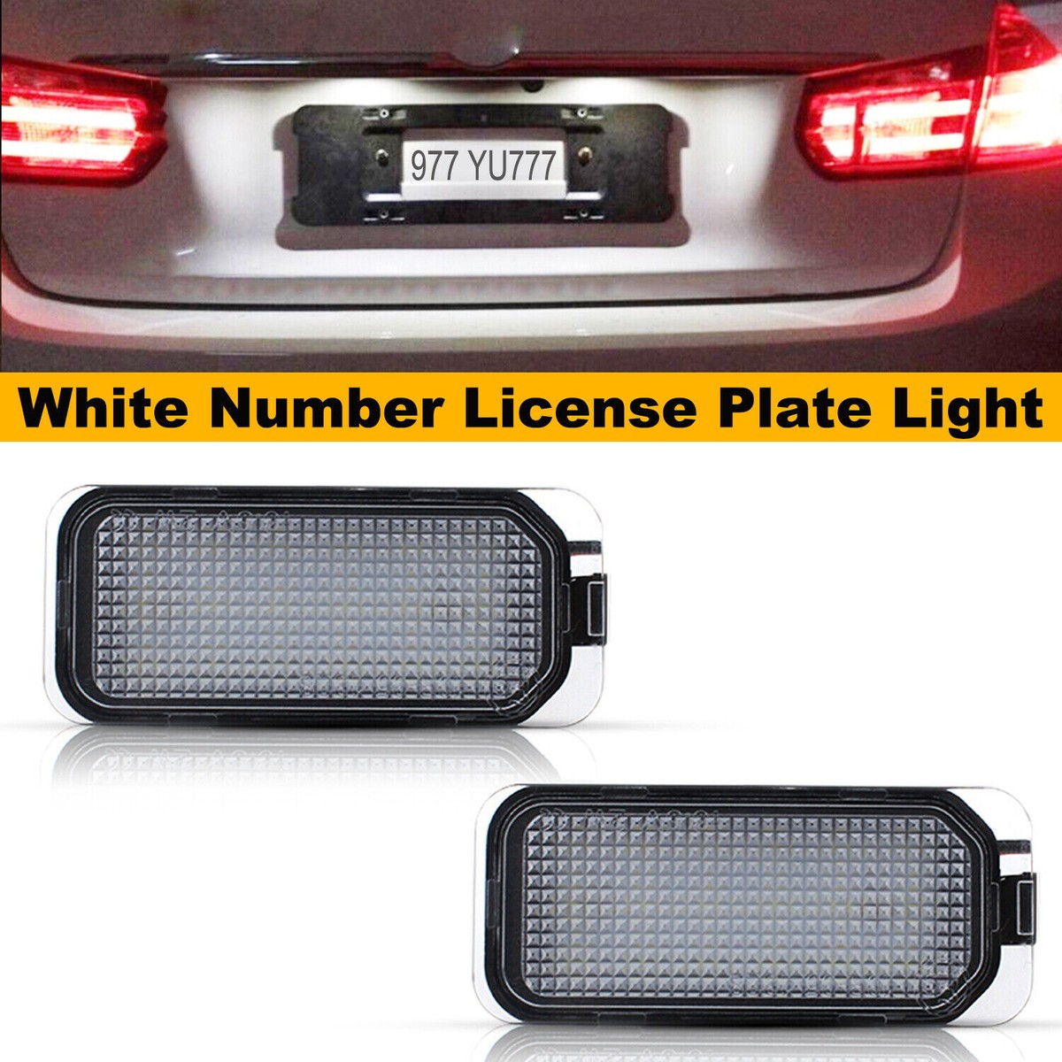 For Jaguar XJ XF Ford Edge CMAX OEM-Replace 18SMD LED License - Main Image