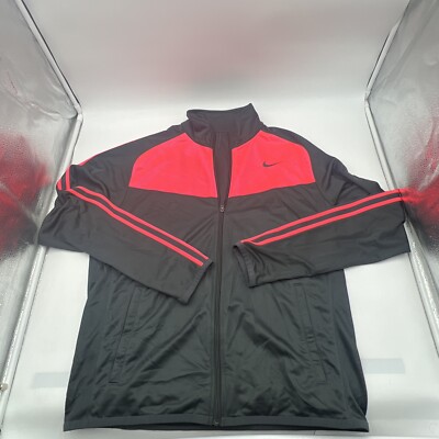 NIKE EPIC TRAINING BLACK PINK FULL ZIP LONG SLEEVE JACKET MENS SIZE L  519534-062