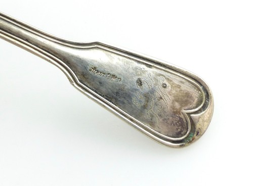 e11672 tamiz de té plateado antiguo hilo de Augsburgo Jürst con grabado - Imagen 4 de 7