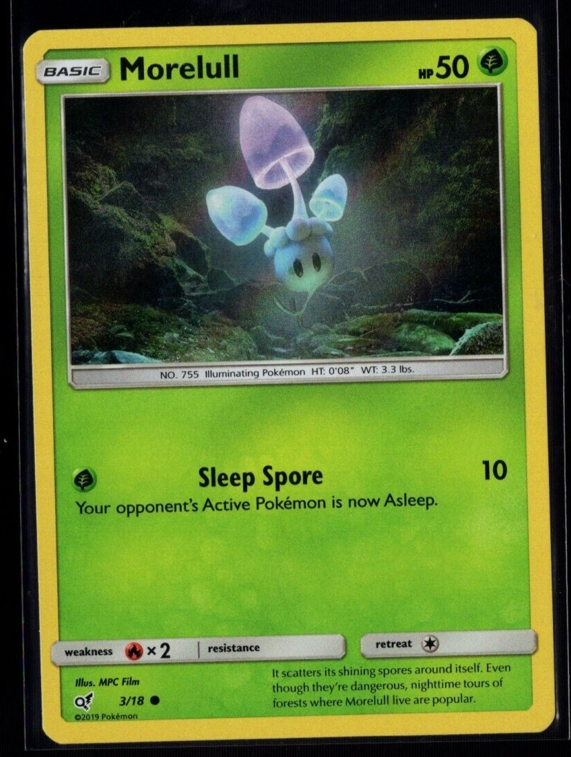 Morelull 3/18 Holographic Detective Pikachu Pokemon TCG Near Mint