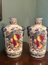 Pair of porcelain crackle glaze vases