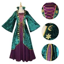 Movie Hocus Pocus 2 Cosplay Costume Witch Winifred Sanderson Cosplay Long Dress