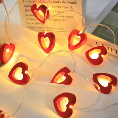 MARKENLOS Catena luminosa cuore LED San Valentino ghirlanda matrimonio fidanzamento festa decorazione luce