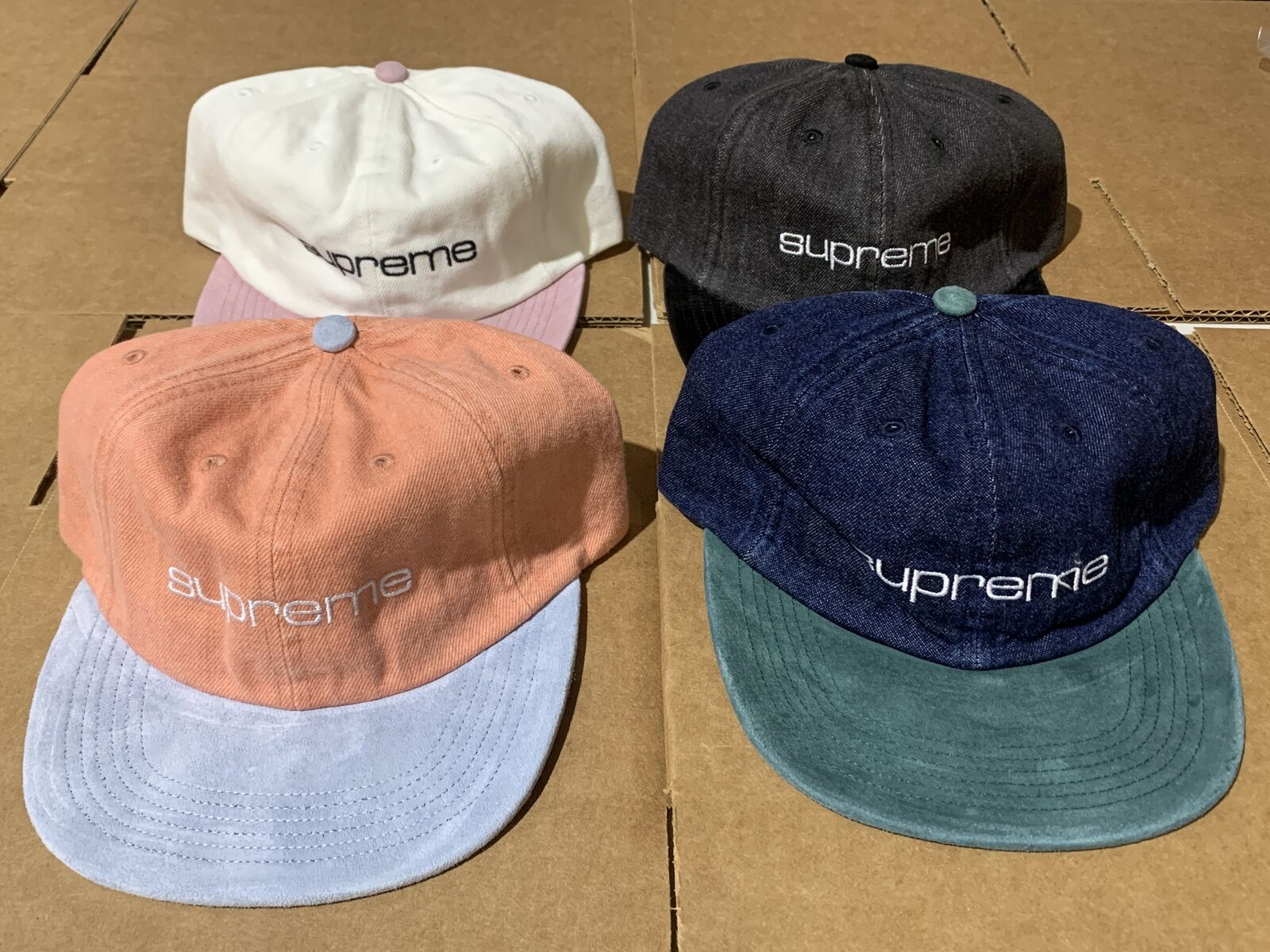 Supreme Monogram Denim 6-panel lids