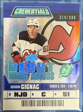2019-20 Upper Deck Credentials #55 Brandon Gignac DEBUT TICKET ACCESS /999