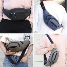 Mens Fanny Pack Belt Waist Bag Cross Body Sling Shoulder Travel Sport Pouch Bag