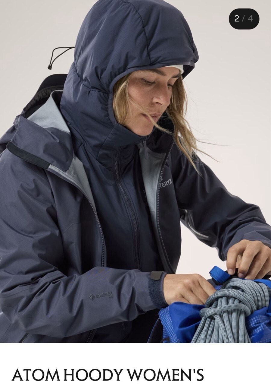 ARC'TERYX Arcteryx Atom LT Felpa con Cappuccio Donna Taglia XL