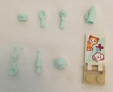 Lot of 8 Lego Friends Vet Supplies Accessories Tools Toys 