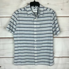 Goodfellow  Co Shirt Mens M Striped Button-Up Short Sleeve Standard Fit Top