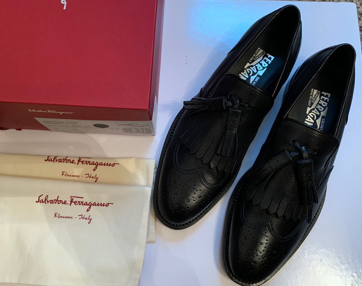 Salvatore Ferragamo Denham Kiltie Tassel Wingtip Black  display picture 2