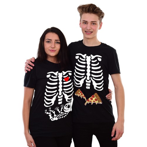 Maternity Baby Skeleton Halloween T 