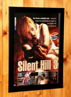 Silent Hill 3 Very Rare Small Poster / Vintage Old Ad Page Framed