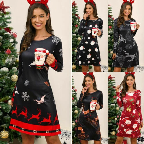 Round Neck Long Sleeve Shirt Dresses