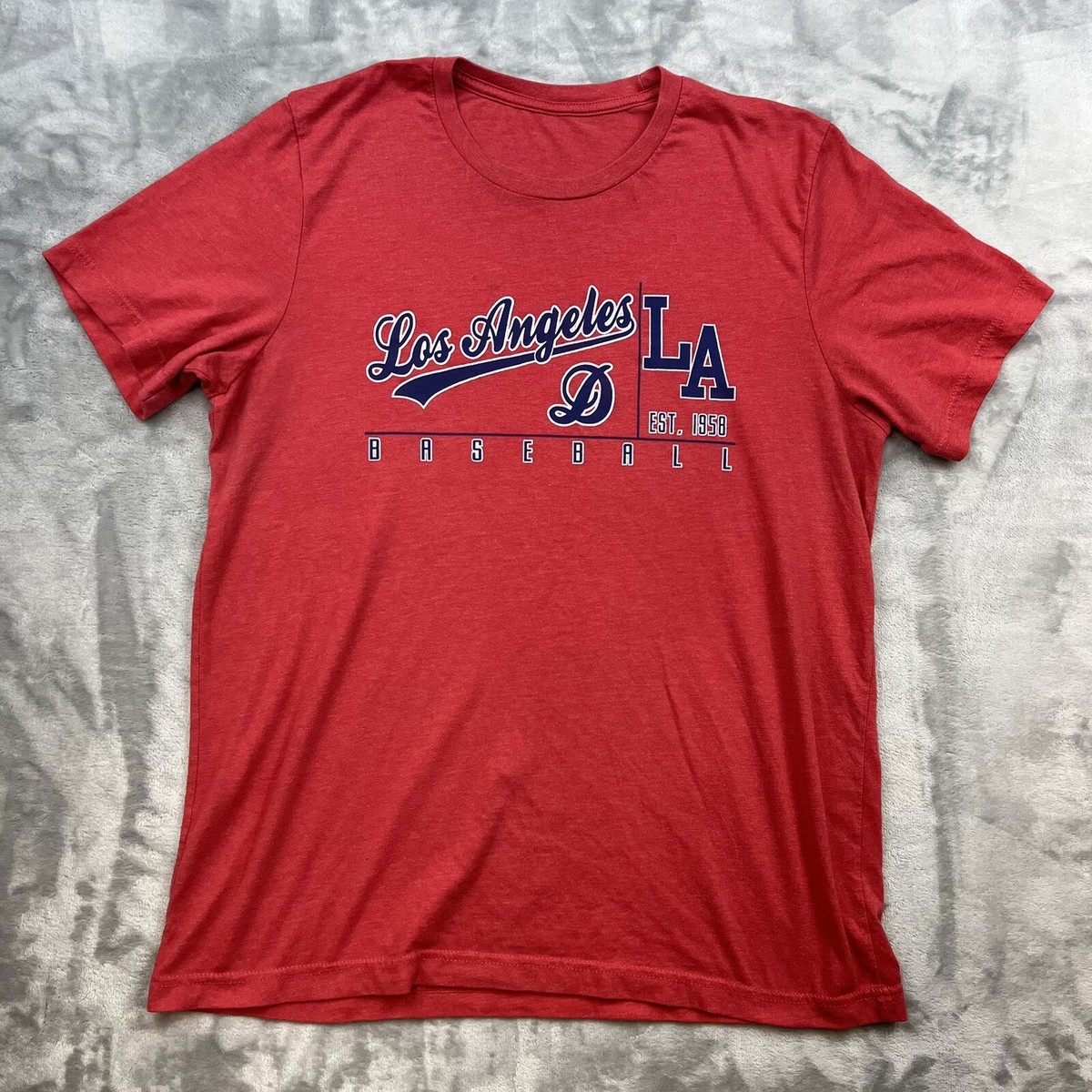 Los Angeles Dodgers Baseball T-Shirt Mens Size Large* Red Soft