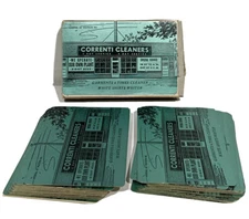 Vtg Redi-Slip Plastic Coated Playing Cards Advertising  Correnti Cleaners USA