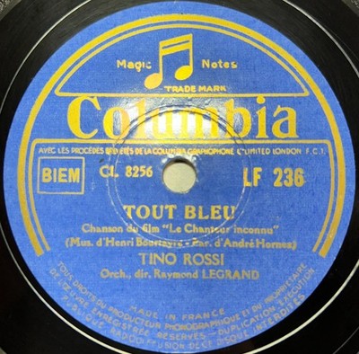 Tino Rossi: Angelina / All Blue Disc 78 Umdrehungen U/min Columbia LF 236 EX+
