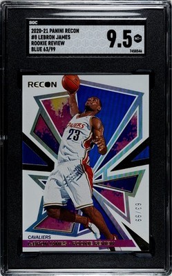 2020-21 Panini Recon #8 LeBron James Rookie Review SGC 9.5 Mint+