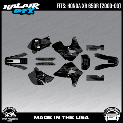 Graphics Kit for Honda XR650R (2000-2009) XR 650R Evader Series - Smoke
