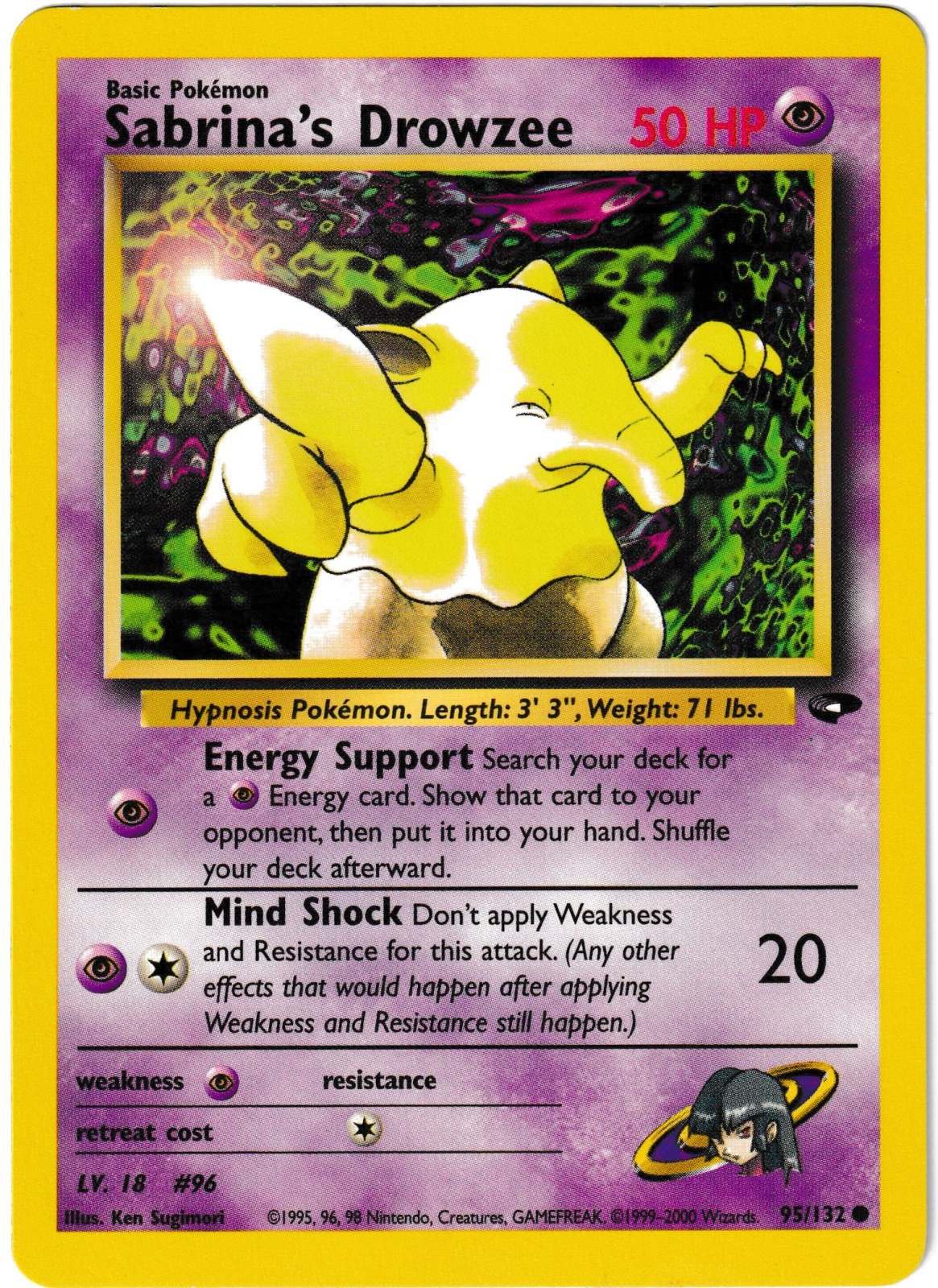 Sabrina's Drowzee - 95/132 - Gym Challenge - Pokemon TCG