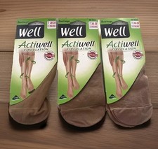 3 Well Actiwell Circulation Knee Highs Socks Hosiery Shoe Size 36-38 French BNWT